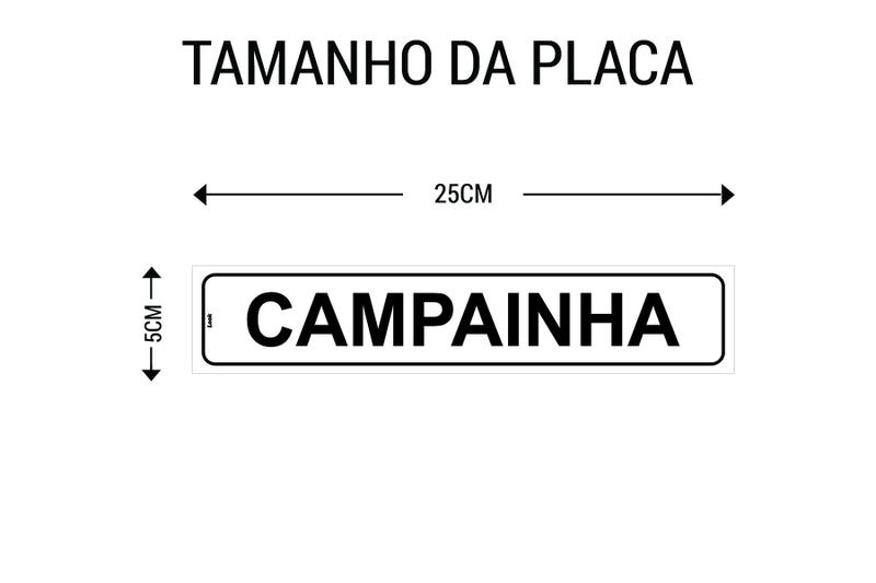 Imagem de Placa de Sinalização Campainha: Entregador 5x25 cm, Poliestireno (PS)