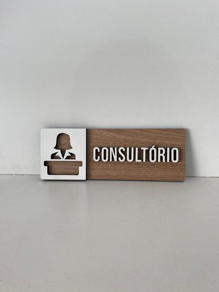 Imagem de Placa de sinalização Consultório em mdf