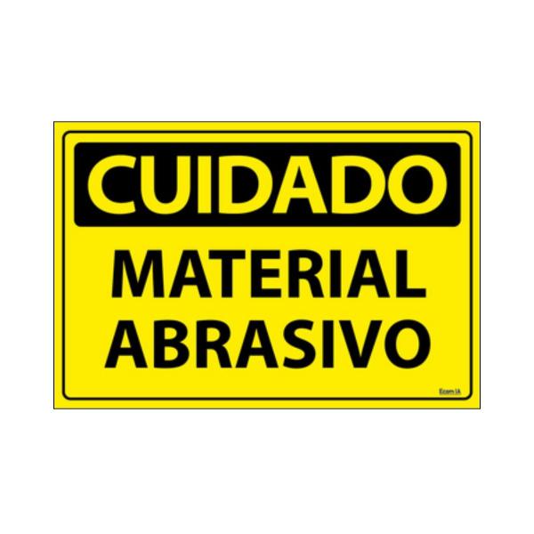 Imagem de Placa De Sinalização Cuidado Material Abrasivo 30x20 Ecom IA - SC73 F9e