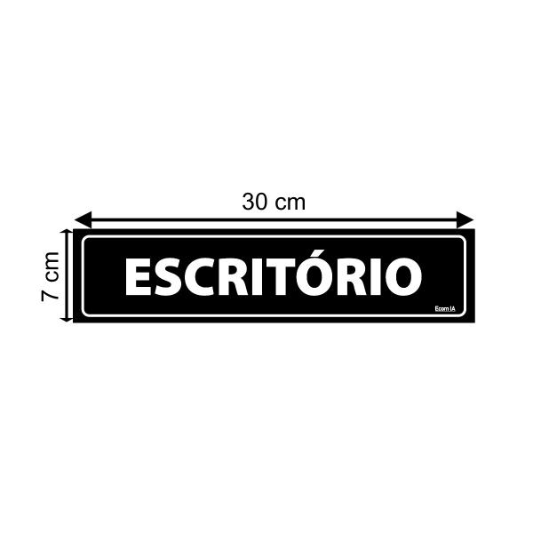 Imagem de Placa De Sinalização Escritório 30x7 Ecom IA - A-404 F9e