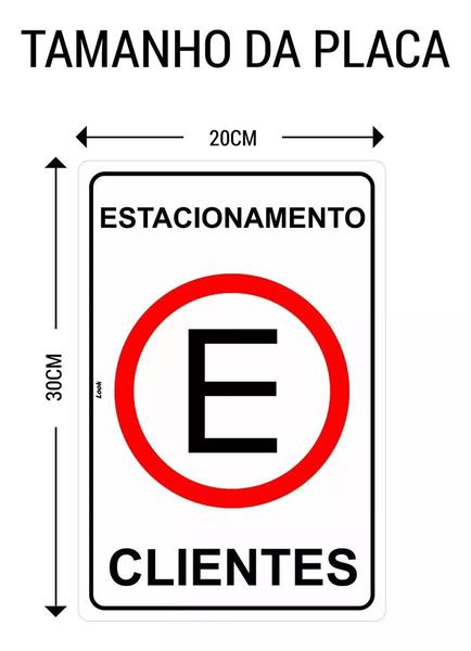 Imagem de  Placa de Sinalização - Estacionamento Permitido: Exclusivo para Clientes