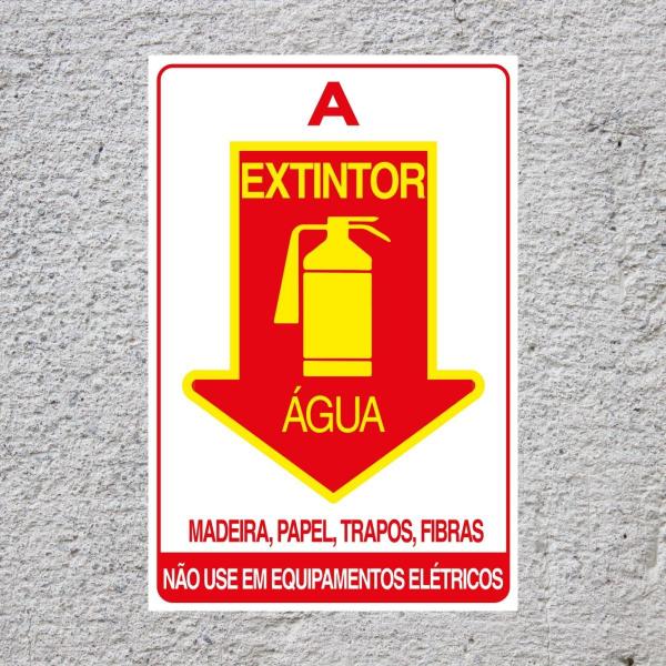 Imagem de Placa De Sinalização Extintor A Água 20x30 Qi Comunicação - X-712 Q1a