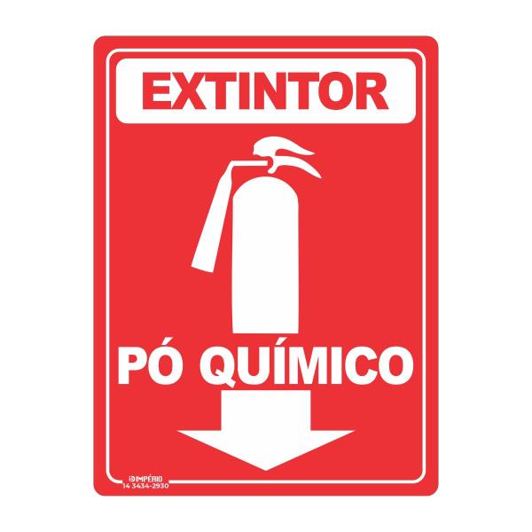 Imagem de Placa de Sinalização Extintor Pó Químico