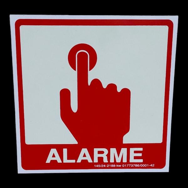 Imagem de Placa de Sinalização fotoluminescente ALARME 15X15