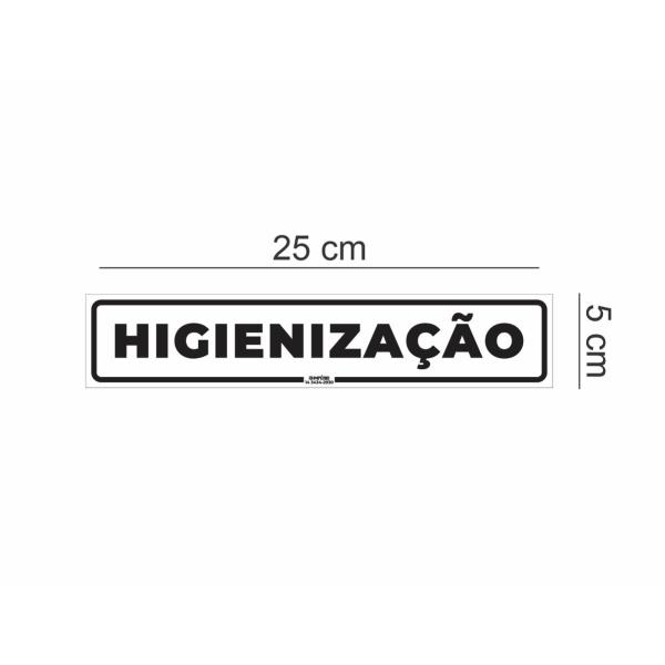 Imagem de Placa de Sinalização Higienização 25X5