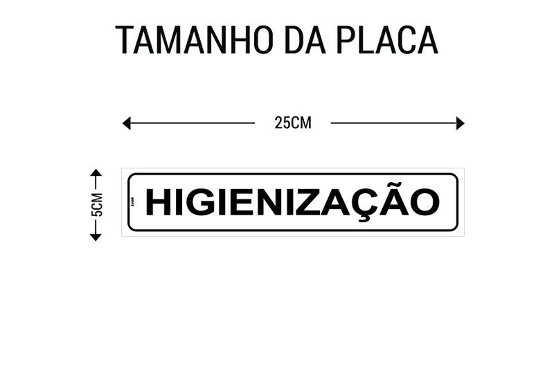 Imagem de Placa de Sinalização Higienização Setor Limpeza 5x25cm