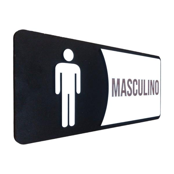 Imagem de Placa De Sinalização Masculino - MDF 30x13cm