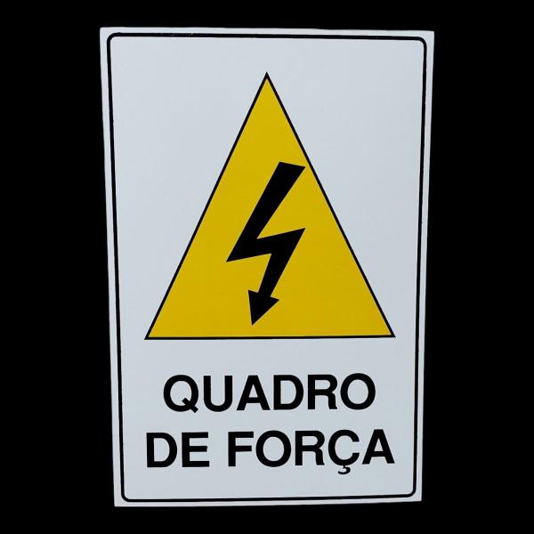 Imagem de Placa DE Sinalização QUADRO DE FORÇA 20 X 30 CM