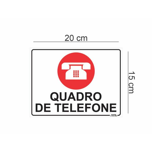 Imagem de Placa de Sinalização Quadro de Telefone