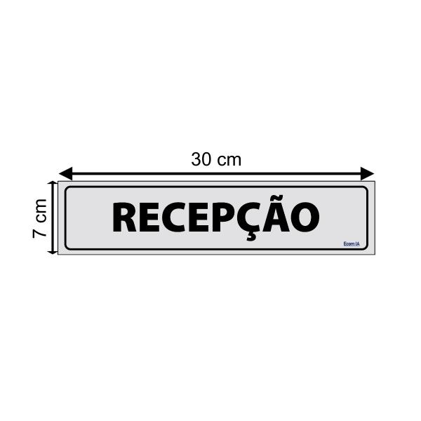 Imagem de Placa De Sinalização Recepção 30x7 Ecom IA - B-503 F9e