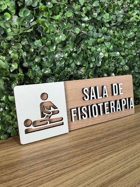 Imagem de Placa de sinalização Sala de Fisioterapia em mdf