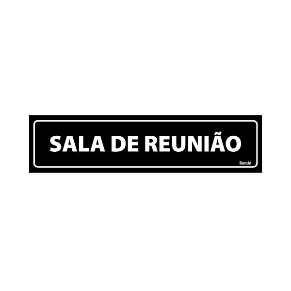 Imagem de Placa De Sinalização Sala De Reunião 30x7 Ecom IA - A-428 F9e