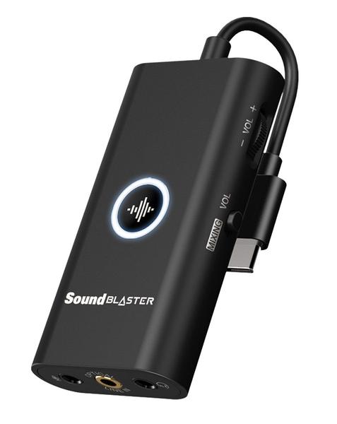 Imagem de Placa de Som - Sound Blaster G3 - Portatil USB-C para PS4, SWITCH, PC e MAC -70SB183000000