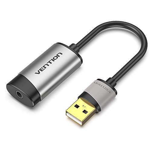 Imagem de Placa de som USB, placa de som de 3,5 mm, adaptador de áudio USB externo compatível com PC Windows 10, Mac, Linux, lapto