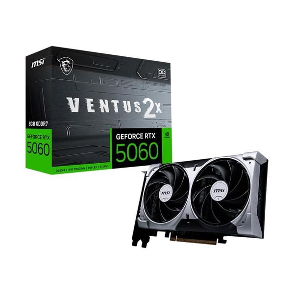 Placa de Vídeo MSI RTX 5060 8G VENTUS 2X OC Geforce NVIDIA, 8GB, GDDR7, 128 bits, 2535 MHz... Placa de Vídeo MSI RTX 5060 8G VENTUS 2X OC Geforce NVIDIA, 8GB, GDDR7, 128 bits, 2535 MHz...