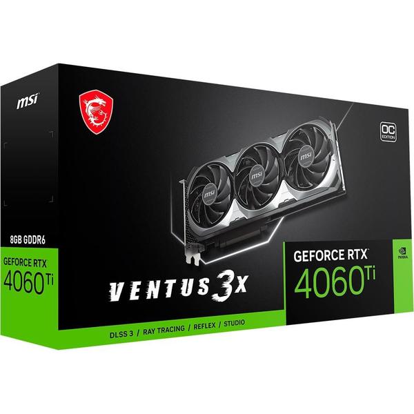 Placa de Vídeo RTX 4060 Ti VENTUS 3X 8G OC MSI NVIDIA