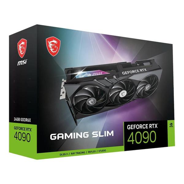 Placa de Vídeo RTX 4090 Gaming Slim MSI NVIDIA GeForce, 24GB Placa de Vídeo RTX 4090 Gaming Slim MSI NVIDIA GeForce, 24GB