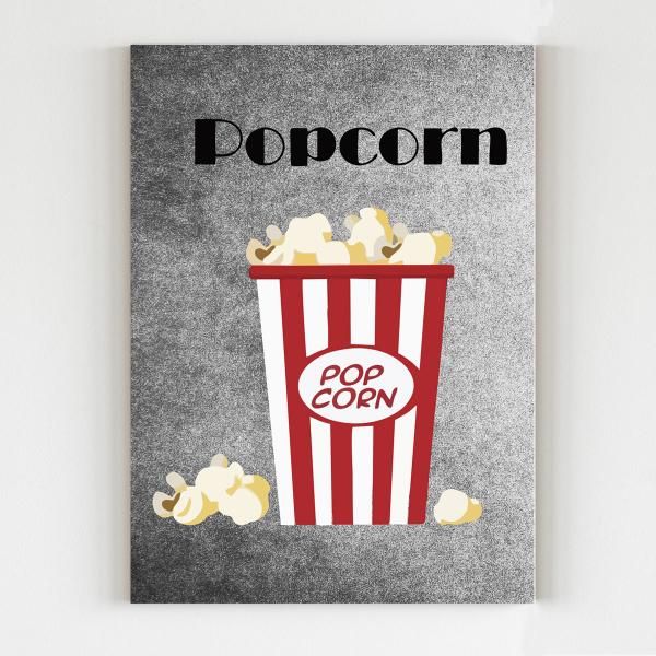 Imagem de Placa decorativa pipoca popcorn cinema 20x29 a4 mdf