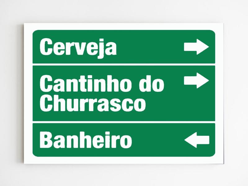 Imagem de Placa decorativa placa de transito divertida cerveja churras