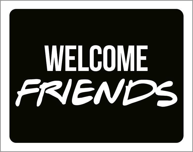 Imagem de Placa Decorativa - Welcome Friends 18X23