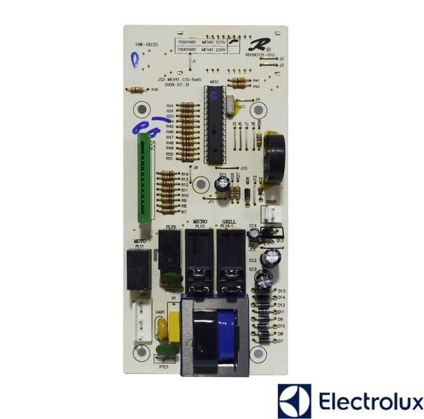 Placa display / interface microondas electrolux 127v mev41 70001681 a20769601 original Imagem de Placa display / interface microondas electrolux 127v mev41 70001681 a20769601 original