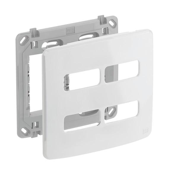 Imagem de Placa E Suporte Compose Weg 4 Posico 4x4 Branco - 13295562