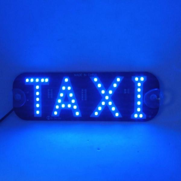 Imagem de Placa Em Led Escrita Taxi Led ul Tomada Usb E Ventosa