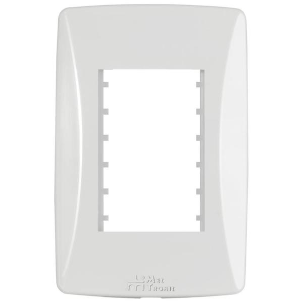 Placa Espelho 4X2 Para 3 Módulos Com Suporte Petra - Unidade - Mec- Tronic Imagem de Placa Espelho 4X2 Para 3 Módulos Com Suporte Petra - Unidade