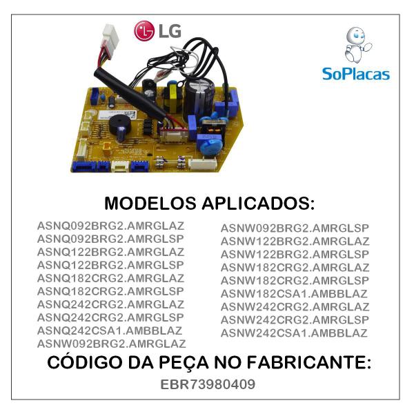 Imagem de Placa evaporadora lg inverter asnq092brg2 asnq122brg2 asnq182crg2 ebr73980409  original