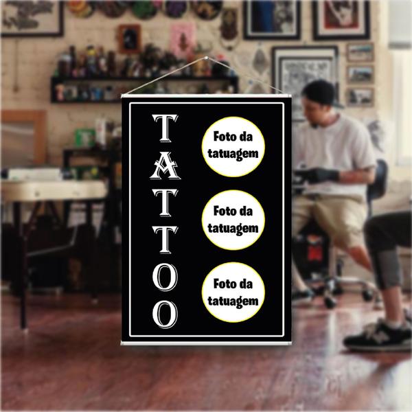 Imagem de Placa Faixa Banner Tattoo Personalizado Com Sua Foto