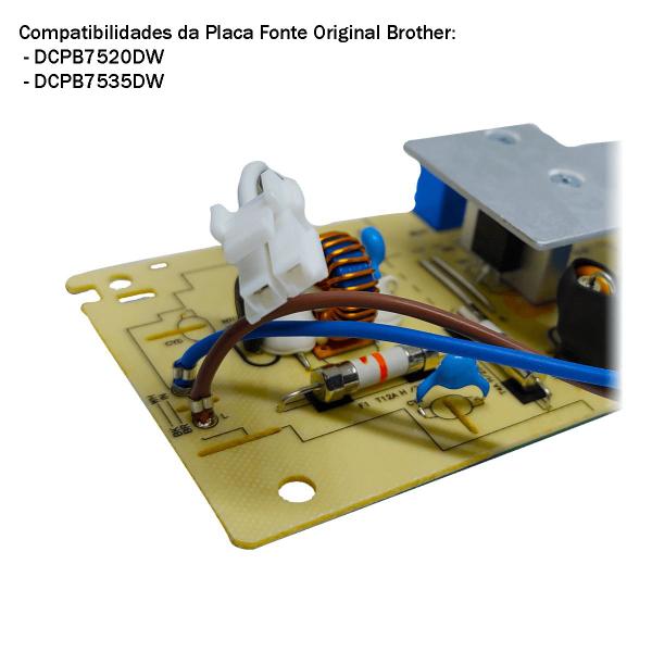 Imagem de Placa Fonte Original Brother DCPB7520DW, DCPB7535DW