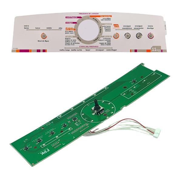 Imagem de Placa Interface + Adesivo Lavadora Brastemp BWL11 W10301604