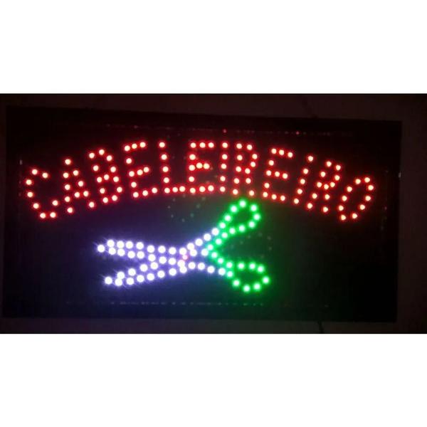 Imagem de Placa Letreiro Luminoso De Led Cabeleireiro Lelong Le-4003