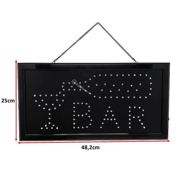 Imagem de Placa Letreiro Painel Luminoso Fluorescente Led Bar Tomada (bivolt) Possui Corrente LE2004