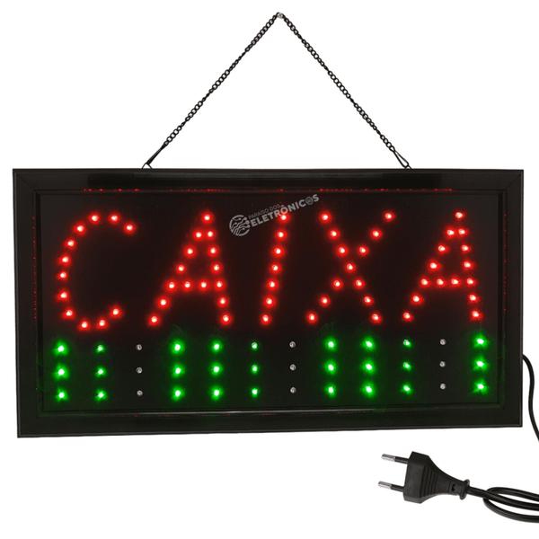 Imagem de Placa Letreiro Painel Luminoso Fluorescente Led Bar Tomada Possui Corrente 110v LE2003