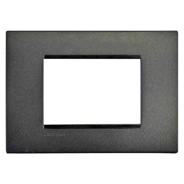 Placa Living Light 4X2 3 Postos Anthracite - Bticino Imagem de Placa Living Light 4X2 3 Postos Anthracite - Bticino