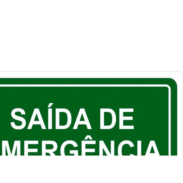 Imagem de Placa Look 15X25Cm (Saida De Emergencia) . / Kit C/ 5 Peças