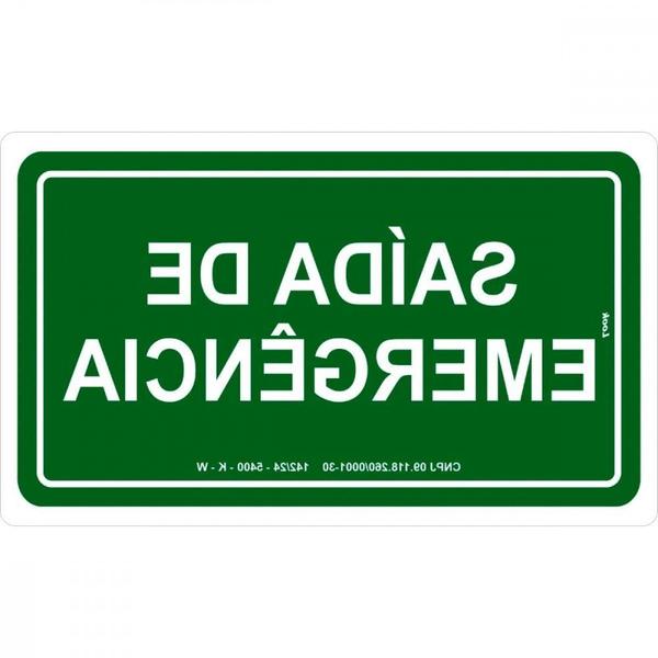 Imagem de Placa Look 15X25Cm (Saida De Emergencia) ./ Kit Com 5 Peças