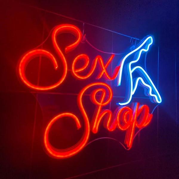 Imagem de Placa luminosa de NEON de led - SEX SHOP - 40 x 35cm