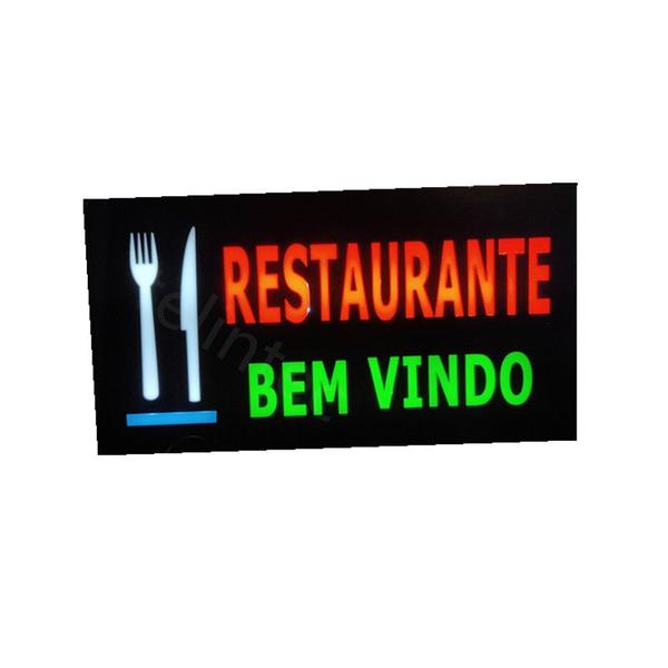 Imagem de Placa Luminoso Painel  letreiro led restaurante