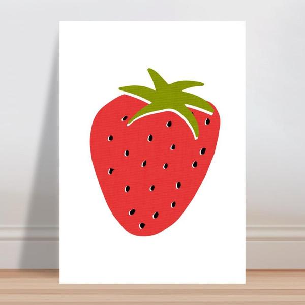 Imagem de Placa MDF  desenho fruta morango