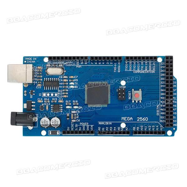 Imagem de Placa Mega2560 R3 Compativel Com Arduino Ch340 + Cabo Usb