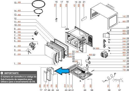 Imagem de Placa Microondas Electrolux Mto30 A13445102 A20746501 Orig