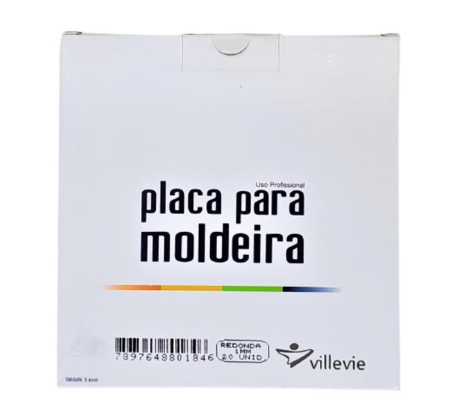 Imagem de Placa Moldeira Silicone 1mm 20 Und Redonda Quadrada Villevie