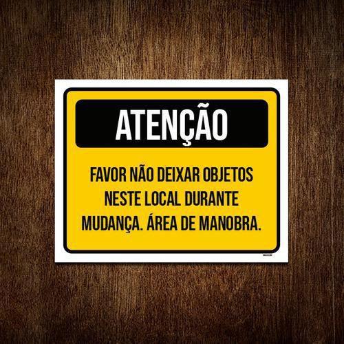 Imagem de Placa Não Deixa Objetos Neste Local Mudança 18x23cm 5un