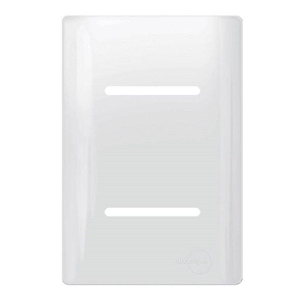 Imagem de Placa Novara Branco 4x2 2 Interruptores com Suporte Dicompel