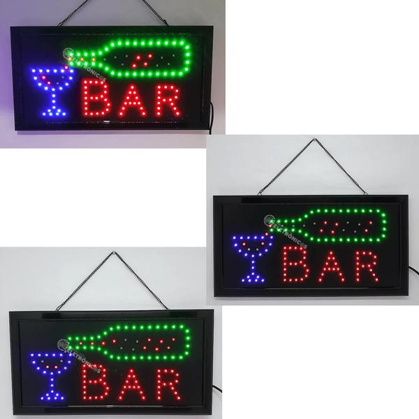 Imagem de Placa Painel De LED Letreiro Bar Luminoso Neon LED Pisca Bar 110V Suporte P/ Pendurar LE2004