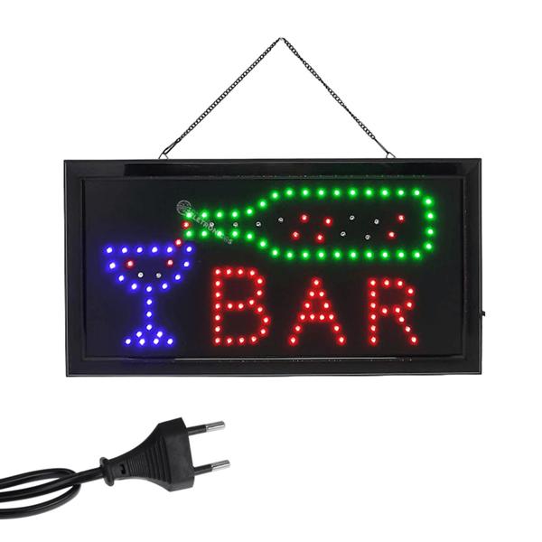 Imagem de Placa Painel De LED Letreiro Bar Luminoso Neon LED Pisca Bar 110V Suporte P/ Pendurar LE2004