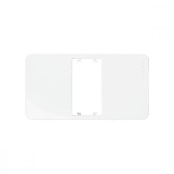 Imagem de Placa Para Condulete Margirius Sleek 3/4 Branca (1Modulo Horizontal) Com Suporte  21843