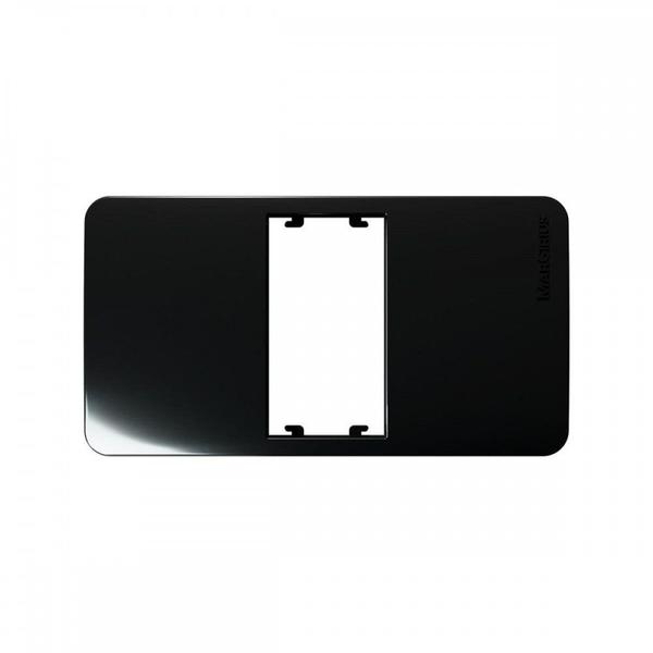 Imagem de Placa Para Condulete Margirius Sleek 3/4 Preta (1Modulo Horizontal) Com Suporte  21880